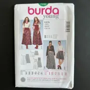 Burda Young Sewing Pattern 7143 Size 8-18 Semi Fitted Midi Mini Skirt Y2K 90s