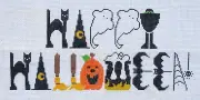 Happy Halloween Hand Painted Needlepoint Canvas