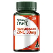 Nature's Own Hi Strength Zinc 30mg 120 Tablets
