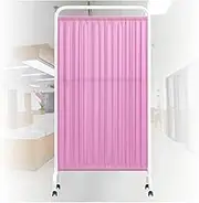 1-5 Panel Medical Privacy Screen,Protective Screens Divider,Folding Privacy Screen with Wheels,Ward/Beauty Salon/Health Hall Standing Door Partition(Dark Blue,3-Panel)