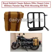 Fit For Royal Enfield Classic Reborn 350 Desert Color RH Military Bag & Mounting (for: Royal Enfield)