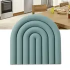 (Blue)Hot Dishes Trivet Thickened Silicone Rainbow Waterproof Pot Heat H