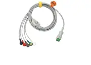Mindray DPM7 DPM6 ECG Cable 12 Pin 5 Leads Snap Compatible - Same Day Shipping