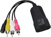 KICHOUSE to Converter Adapter Composite Video Scaler Supports Ntsc Pal Formats No Power Adapter Needed Portable and Flexible for Older Tvs and