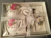 Grace’s Teaware Set Of Two Like Tea-Cups & Saucers