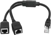 Ethernet Network Splitter, 1 Male To 2 Female Y Adapter Cable, Ethernet Extension Plug