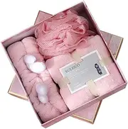 OHPHCALL Microfibre Hairband Bath Ball Set Absorbent Quick Dry Soft Towel Gentle on Skin for Bath Time