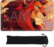 Lorcana Playmats Compatible TCG 24x14 Inches Gaming Mat, Non-Slip Rubber with Zones Play Mat and Free Storage Bag (DIS41)