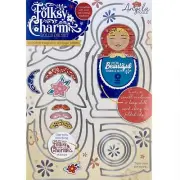 Angela Poole Die Set Folksy Charm Nesting Dolls Folk Art Mixed Media Papercraft