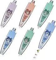 Tape Pen,Pens For Girls | Cute Refillable 6X Lace Pencil, Correction School Supplies For Student Journaling Scrapbooking Art Projects Planner Decorating