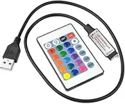 USB DC 5V IR Controller with 24 Key Wireless Controller for 5050 3528 RGB LED Light Strip