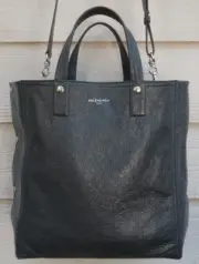 NEW $1765 Balenciaga Papier Small Snap Tote Medium Gray Strap