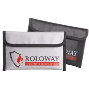 2-Pack Fireproof Money Bag Pouch Cash Passport Currency Fireproof Wallet Bag