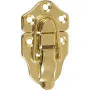 (5)-Steel Brass Plated Trunk Chest Case Draw Clasp Latch Catch 2/Pk N208595