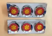 # Round 24V LED Stainless Steel Base Rear Tail Lights Lamps Truck Trailer Lorry