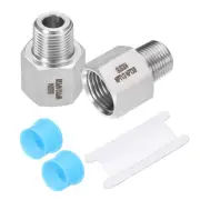 2 Pcs Pipe Fittings Reducer Adapter 3/8" NPT Male Pipe x 1/2" NPT Female Pipe