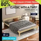 ALFORDSON Bed Frame Wooden Timber Double Size Mattress Base Platform Beatrix Oak