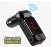 Sansai 4 in 1 Bluetooth Car Kit FM Transmitter Drive n Talk Hands Free Dual Port