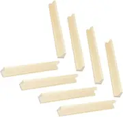 KOMBIUDA 8Pcs Wooden Domino Bases Holder for DIY Projects Multi Function Display Stand and Racks for Dominoes Elegant Natural Finish Versatile Accessory for Home and Office