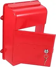 OFFSCH Lockable Wall Mounted Mailbox Secure Plastic Donation Box with Key Lock Design for School Voting Feedback and Charity Collection Versatile Slot for Cash and Cards