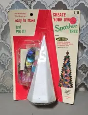NOS Vintage Walbead Create Your Own Sparkle Twinkle Christmas Holiday Tree Kit