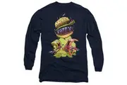 SpongeBob SquarePants Unisex Adult Krabby Patty From The Sky T-Shirt (Navy) - UTTV10676