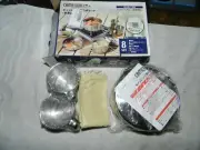 CAMELWILL Stainless steel outdoor 8 pcs set camping pan tableware cookware