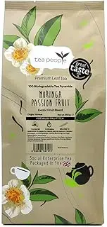 Tea People Moringa Passion Fruit, 100 Tea Pyramids in Small Catering Pack, MPF-100TP