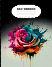 Sketchbook: Abstract Rose, Blank Sketch for Kids, Adults, Artist Notebook/Journa