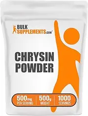 BulkSupplements.com Chrysin Powder - Testosterone Supplement for Men - Chrysin Supplement - PCT Supplement for Men - Chrysin 500mg Powder (500 Grams - 1.1 lbs)