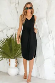 Cupshe Classic Charm Black Maxi Dress - Black,M