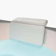 Cozioz Luxury Bath Pillow for Tub - Comfortable Neck & Back Support Headrest, Strong Suction Waterproof Design for Curved or Straight Tubs, Spa Essential - White