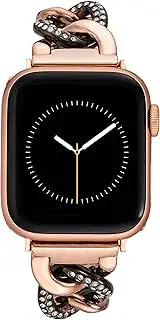 [Anne Klein] Fashion Chain Bracelet for Apple Watch, Secure, Adjustable, Apple Watch Replacement Band, Fits Most Wrists