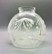 Angelo Brothers Company - Clear Flower Etched Globe Glass Lamp Shade #81010