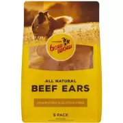 Bow Wow Beef Ears 5 Pack x 2