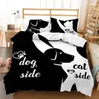Pet Kitty Dog Duvet Cover Doona Cover Double Queen Bedding Set Quilt Cover