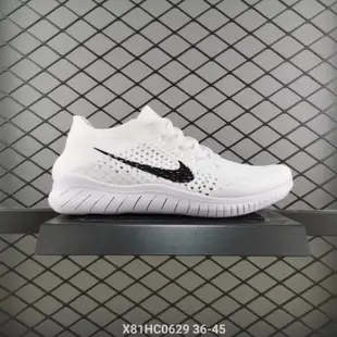 Nike Free RN Flyknit 赤足 5.0 編織 白黑 慢跑情侶鞋 831069-101