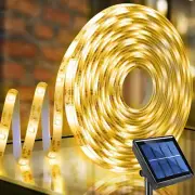 Upgraded 19.6FT 180 LED Solar Powered LED Strip Lights, Stairs Step Lights Outdo