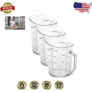 Clear 1-Quart Measuring Cups Set – Unbreakable Polycarbonate (Pack of 3)