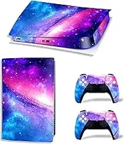 Decal Skin for Ps5 Digital, Whole Body Vinyl Sticker Cover for Playstation 5 Console and Controller(PS5 Digital Edition, Pink Sky)