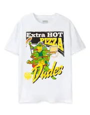 Vanilla Underground Teenage Mutant Ninja Turtles Mens Short Sleeved T-Shirt White Pizza Dudes Large