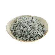 Flat Round Acrylic Beads 7mm - Glow In The Dark Assorted - 50 Beads - BD065