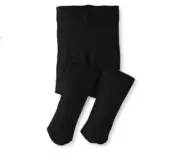 Jefferies Socks Girls Pima Cotton Tights Black/Diamonds Size (8-10)