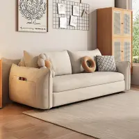 在飛比找樂天市場購物網優惠-北歐科技布沙發床兩用可折疊簡約客廳多功能沙發小戶型收納一體床