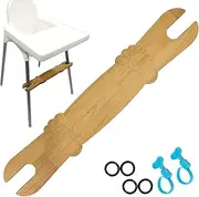 [YYRZZ] Footrest for Baby Highchair,Adjustable Non-Slip Natural Bamboo Wooden HighChair Footrest,High Chair Foot Rest Compatible with IKEA Antilop High Chair Accessories