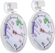 FONDOTIN 2 Pcs Reliable Refrigerator Thermometers Accurate Dial Temperature Gauges for Freezer Household Use Compact Design for Easy Reading Portable Convenience