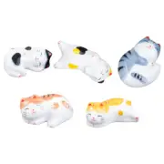5PCS ceramics tableware rack Ceramic Cute Cat Chopsticks Rest chopstick stand
