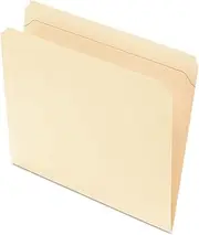 Pendaflex Reinforced Top Tab File Folders, Document Filing Folders, 11 Point Manila, Straight Cut, Letter, 100Box
