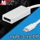 Max+ Type-C(公)轉DisplayPort(母)影音轉接器 銀/15cm