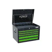 SP Tools 7 Drawer Custom Series Deep Tool Box Green/Black Full Drawer Extension